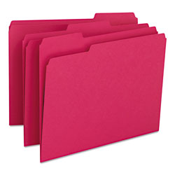Smead Colored File Folders, 1/3-Cut Tabs, Letter Size, Red, 100/Box (SMD12743)