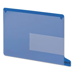 Smead Colored Poly Out Guides with Pockets, 1/3-Cut End Tab, Out, 8.5 x 11, Blue, 25/Box (SMD61951)
