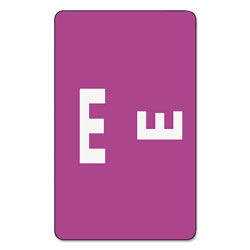Smead AlphaZ Color-Coded Second Letter Alphabetical Labels, E, 1 x 1.63, Purple, 10/Sheet, 10 Sheets/Pack (SMD67175)