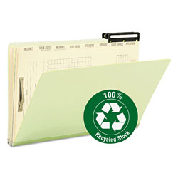 Smead Pressboard Mortgage Folders, 8 Dividers, Legal Size, Green, 10/Box (SMD78208)