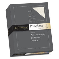 Southworth Parchment Specialty Paper, 24 lb, 8.5 x 11, Ivory, 500/Ream (SOU984C)