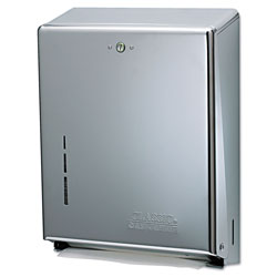 San Jamar C-Fold/Multifold Towel Dispenser, Chrome, 11 3/8 x 4 x 14 3/4 (T1900XC)