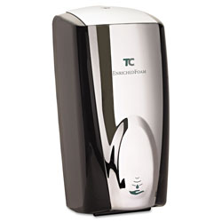 Rubbermaid AutoFoam Touch-Free Dispenser, 1100 mL, 5.2" x 5.25" x 10.9", Black/Chrome