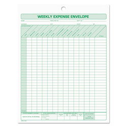 TOPS Weekly Expense Envelope, 8 1/2 x 11, 20 Forms (TOP1242)