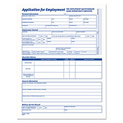 TOPS Comprehensive Employee Application Form, 8 1/2 x 11, 25 Forms (TOP3288)