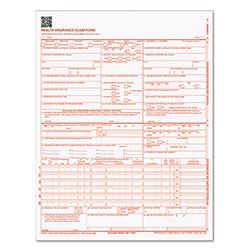 TOPS Centers for Medicare and Medicaid Services Claim Forms, CMS1500/HCFA1500, 8.5 x 11, 1/Page, 250 Forms/Pack (TOP50135R)