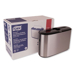 Tork Xpress Countertop Towel Dispenser, 12.68 x 4.56 x 7.92, Stainless Steel/Black (TRK302030)