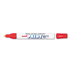 uni®-Paint Permanent Marker, Medium Bullet Tip, Red (UBC63602)