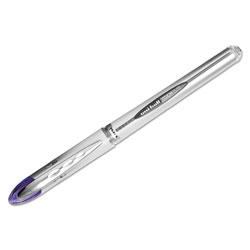 Uni-Ball VISION ELITE Stick Roller Ball Pen, Bold 0.8mm, Purple Ink, White/Purple Barrel (UBC69025)