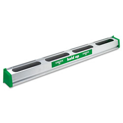 Unger Hold Up Aluminum Tool Rack, 36w x 3.5d x 3.5h, Aluminum/Green (UNGHU900)