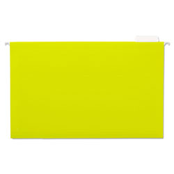 Universal Deluxe Bright Color Hanging File Folders, Legal Size, 1/5-Cut Tab, Yellow, 25/Box (UNV14219)