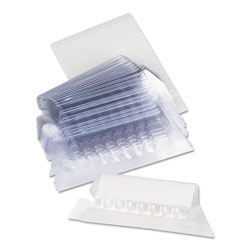 Universal Hanging File Folder Plastic Index Tabs, 1/5-Cut Tabs, Clear, 2.25" Wide, 25/Pack
