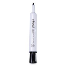 Universal Dry Erase Marker, Medium Bullet Tip, Black, Dozen (UNV43681)
