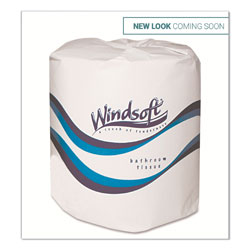 Windsoft Bath Tissue, Septic Safe, 2-Ply, White, 4 x 3.75, 400 Sheets/Roll, 24 Rolls/Carton (WNS2400)