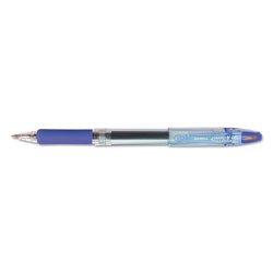 Zebra Pen Jimnie Stick Gel Pen, Medium 0.7mm, Blue Ink, Smoke Barrel, Dozen (ZEB44120)