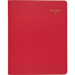 At-A-Glance Monthly Appointment Book, 9 inx11 in, Red