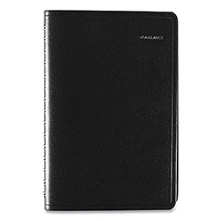 At-A-Glance Daily Appointment Book with15-Minute Appointments, 8.5 x 5.5, Black, 2022