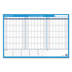 At-A-Glance 90/120-Day Undated Horizontal Erasable Wall Planner, 36 x 24, White/Blue,