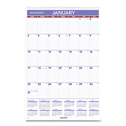 At-A-Glance Monthly Wall Calendar with Ruled Daily Blocks, 20 x 30, White, 2022