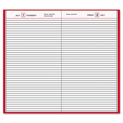 At-A-Glance Standard Diary Daily Diary, Recycled, Red, 12.13 x 7.69, 2022