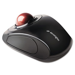 Acco Orbit Wireless Mobile Trackball, 2.4 GHz Frequency/30 ft Wireless Range, Left/Right Hand Use, Black/Red