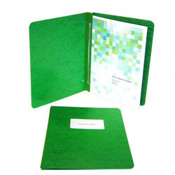 Acco Presstex Report Cover, Side Bound, Prong Clip, Letter, 3 in Cap, Dark Green