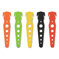 Acme Safety Cutter, 1.2 in Blade, 5.75 in Plastic Handle, Assorted, 5/Pack