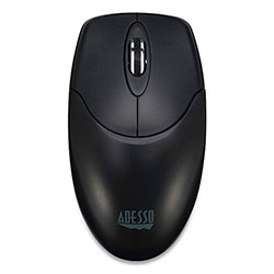 Adesso iMouse M60 Antimicrobial Wireless Mouse, 2.4 GHz Frequency/30 ft Wireless Range, Left/Right Hand Use, Black