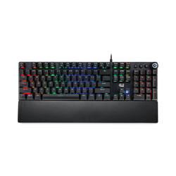 Adesso RGB Programmable Mechanical Gaming Keyboard with Detachable Magnetic Palmrest, 108 Keys, Black