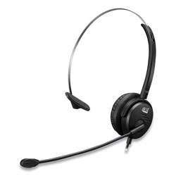 Adesso Xtream P1 USB Wired Multimedia Headset with Microphone, Monaural Over the Head, Black