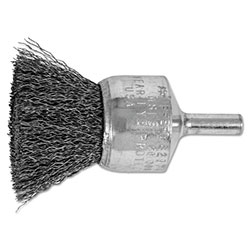 Advance Brush Standard Duty Crimped End Brushes, Carbon Steel, 20,000 rpm, 1 in x 0.01 in