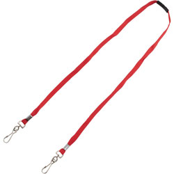 Advantus Face Mask Lanyard, 10/Pack, 30 in Length, Red