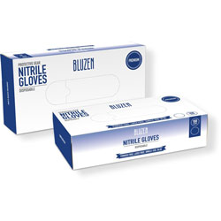 Afflink Blue Nitrile Gloves - Allergy Protection - Large Size - For Right/Left Hand - Blue - Tear Resistant, Rip Resistant, Comfortable - For Sanitation, Healthcare Working, Janitorial Use - 100 / Box