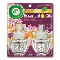 Air Wick Life Scents Scented Oil Refills, Summer Delights, 0.67 oz, 2/Pack, 6 Packs/Carton