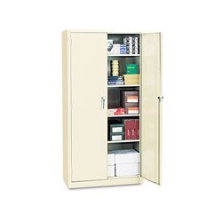 Alera Assembled 72 in High Storage Cabinet, w/Adjustable Shelves, 36w x 18d, Putty
