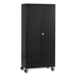 Alera Assembled Mobile Storage Cabinet, with Adjustable Shelves 36w x 24d x 66h, Black