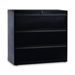Alera Lateral File, 3 Legal/Letter/A4/A5-Size File Drawers, Black, 42 in x 18 in x 39.5 in