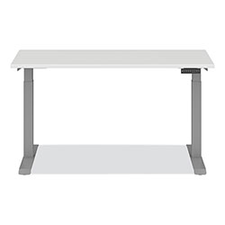 Alera AdaptivErgo Three-Stage Electric Height-Adjustable Table w/Memory Controls, Top/Base Bundle, 30 in to 49 inh, White Top/Gray Base