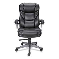 Alera Alera Birns Series High-Back Task Chair, Supports Up to 250 lb, 18.11 in to 22.05 in Seat Height, Black Seat/Back, Chrome Base