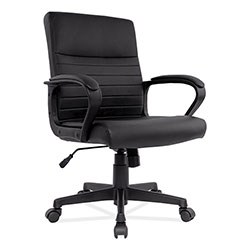 Alera Alera Breich Series Manager Chair, Supports Up to 275 lbs, 16.73 in to 20.39 in Seat Height, Black Seat/Back, Black Base