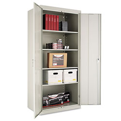 Alera Assembled 78 in High Storage Cabinet, w/Adjustable Shelves, 36w x 24d, Light Gray