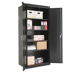 Alera Assembled 78 in High Storage Cabinet, w/Adjustable Shelves, 36w x 24d, Black