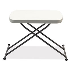 Alera Height-Adjustable Personal Folding Table, Rectangular, 26.63 in x 25.5 in x 25 in to 36 in, White Top, Dark Gray Legs