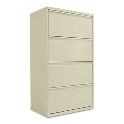 Alera Lateral File, 4 Legal/Letter-Size File Drawers, Putty, 30 in x 18 in x 52.5 in