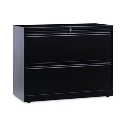 Alera Lateral File, 2 Legal/Letter-Size File Drawers, Black, 36 in x 18 in x 28 in