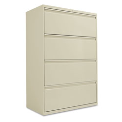 Alera Lateral File, 4 Legal/Letter-Size File Drawers, Putty, 36 in x 18 in x 52.5 in