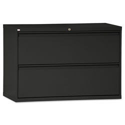 Alera Lateral File, 2 Legal/Letter-Size File Drawers, Black, 42 in x 18 in x 28 in