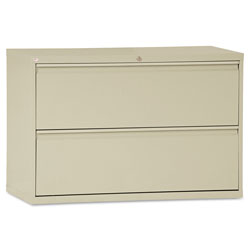 Alera Lateral File, 2 Legal/Letter-Size File Drawers, Putty, 42 in x 18 in x 28 in