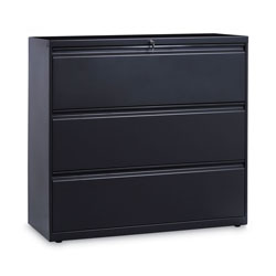 Alera Lateral File, 3 Legal/Letter/A4/A5-Size File Drawers, Charcoal, 42 in x 18 in x 39.5 in
