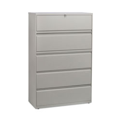 Alera Lateral File, 5 Legal/Letter/A4/A5-Size File Drawers, Putty, 42 in x 18 in x 64.25 in